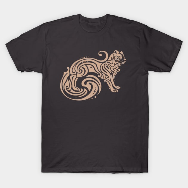 Cat illustration in tattoo style T-Shirt by Yulla